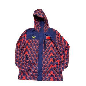 361 DEGREES CHINESE Team Jacket/Coat; National/OLYMPIC, 3XL, Waterproof shell